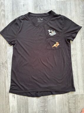 Tom and Jerry Black Short Sleeve‎ Pocket Tee